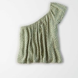 NWT AE Floral One Shoulder Top